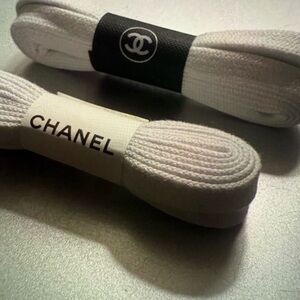 Authentic New CHANEL Classic White Shoelaces